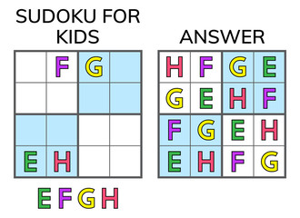 Sudoku. Kids and adult mathematical mosaic. Magic square. Logic puzzle game. Digital rebus.