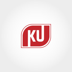 Fototapeta premium Initial Letter KU Logo Template Vector Design