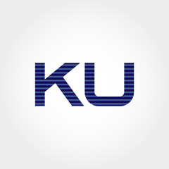 Initial Letter KU Logo Template Vector Design
