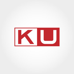 Obraz premium Initial Letter KU Logo Template Vector Design