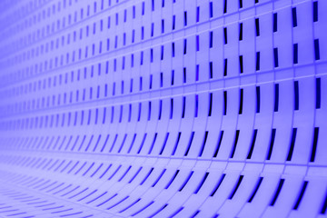 The contrast blue or purple geometric pattern background or texture. Square elements  and the lines in the white light. Abstract phote resemble the fabric structure