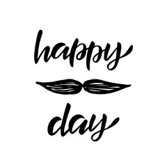 Happy Fathers Day card with lettering