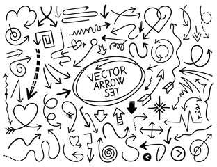 Hand draw arrow vector set 2