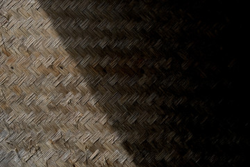 Bamboo weave light and shadow for background and abstract