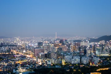 Fotobehang Seoul night view © 박효철