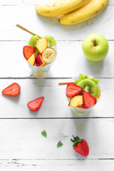 Fruit and berry salad takeaway