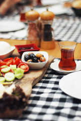 Traditional Turkish breakfast plates