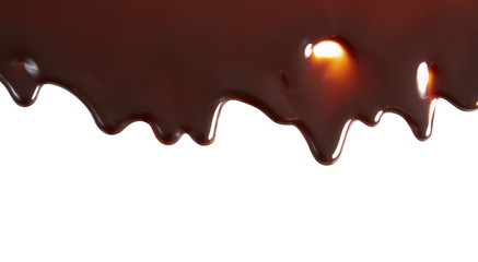 melt chocolate drop on white background, texture, pattern