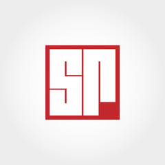 Initial Letter SR Logo Template Vector Design