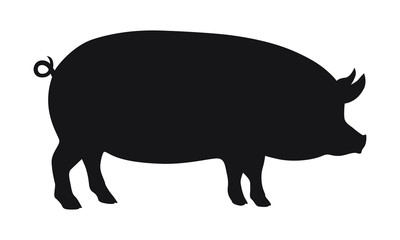 Cow Graphic Icon Cow Black Silhouette Isolated On White ...