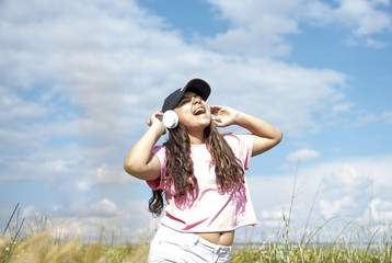 Pretty Girl Posing In The Park