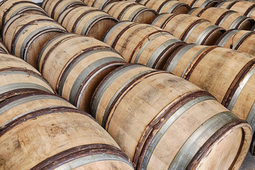 Barrels Of Wine In Chablis