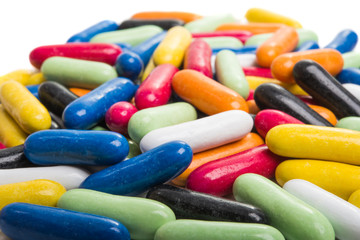 colored candy sweets isolated