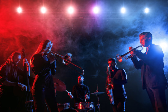 Jazz band performs at the club