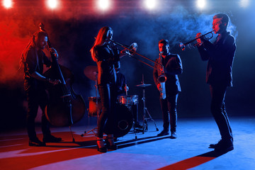 Jazz band performs at the club