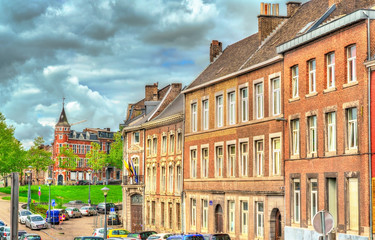 Typical buildings in the city centre of Liege, Belgium