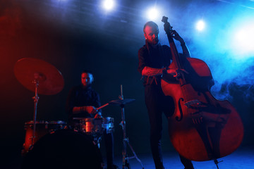 Fototapeta premium Jazz band performs at the club