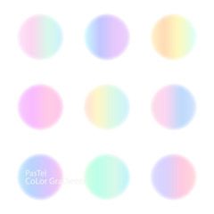 Circle Pastel color Gradient Element 