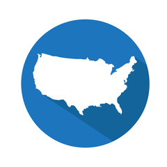 Fototapeta premium USA map icon
