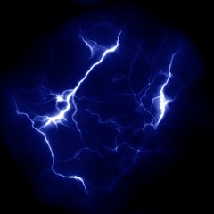 Lightning template. Electric thunderbolt in the sky. Nature image