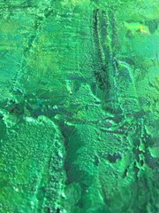 Organic matter background green painting texture.