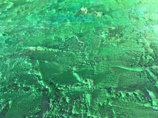 Organic matter background green painting texture.