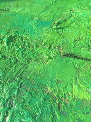 Organic matter background green painting texture.