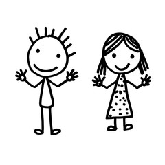 hand drawn kid cartoon