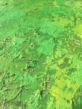 Organic matter background green painting texture.