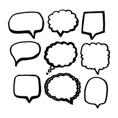 Speech Bubble icon hand drawn
