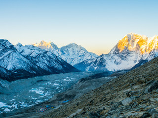 Sunrise over Himalaya Mountain from Kalapatthar, Nepal