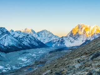 Sunrise over Himalaya Mountain from Kalapatthar, Nepal