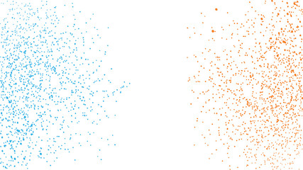 Dotted blue and orange HD background , dots, point different size, scale. Design element for web banners, posters, cards, wallpapers, sites, panels. Blue color Vector illustration.