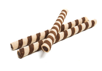 waffle rolls isolated