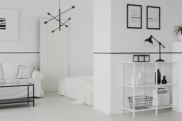 Black and white open space