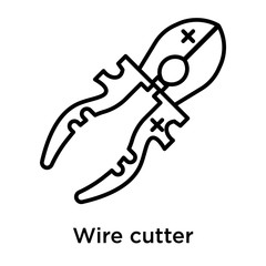 Wire cutter icon vector sign and symbol isolated on white background, Wire cutter logo concept