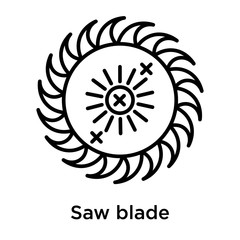 Saw blade icon vector sign and symbol isolated on white background, Saw blade logo concept