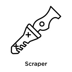 Scraper icon vector sign and symbol isolated on white background, Scraper logo concept