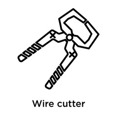 Wire cutter icon vector sign and symbol isolated on white background, Wire cutter logo concept