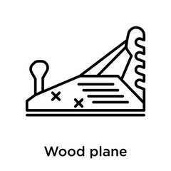 Wood plane icon vector sign and symbol isolated on white background, Wood plane logo concept