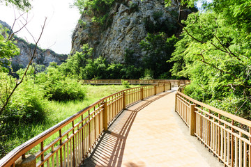 The khao ngoo rock park it is forest and mountains at beautiful of nature..