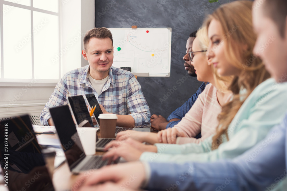 Aufkleber Programmers working in software developing company