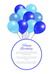 Happy Birthday Postcard Balloons Big Bundle Party