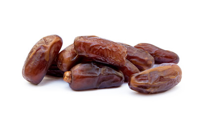 Dried sweet dates isolated on a white background