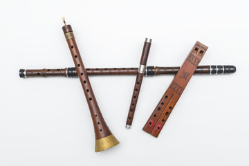 Ancient Serbian woodwind musical instruments.