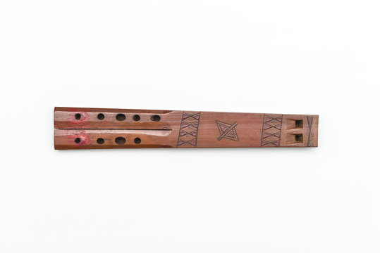Wooden pipe from Balkan music tradition