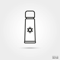 Tanning lotion vector icon