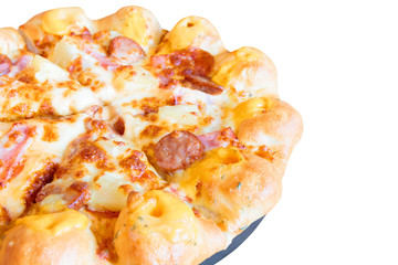 .pizza isolated on white background and clipping path