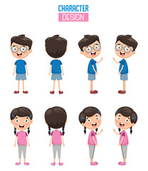 Vector Illustration Of Cartoon Character Design