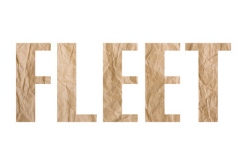 FLEET word with wrinkled paper texture